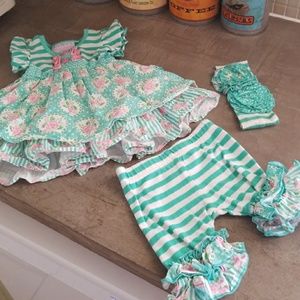 Baby girl serendipity outfit w headband